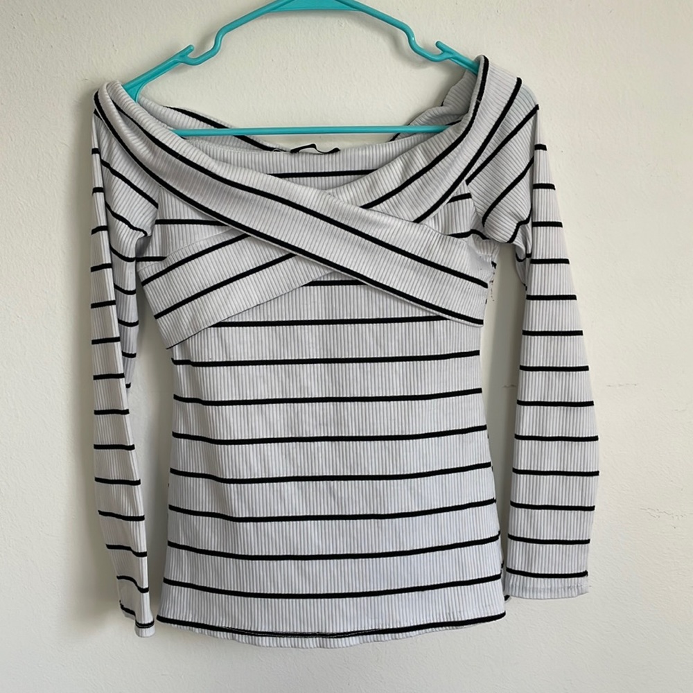 SHEIN Off Shoulder Cross Body Top